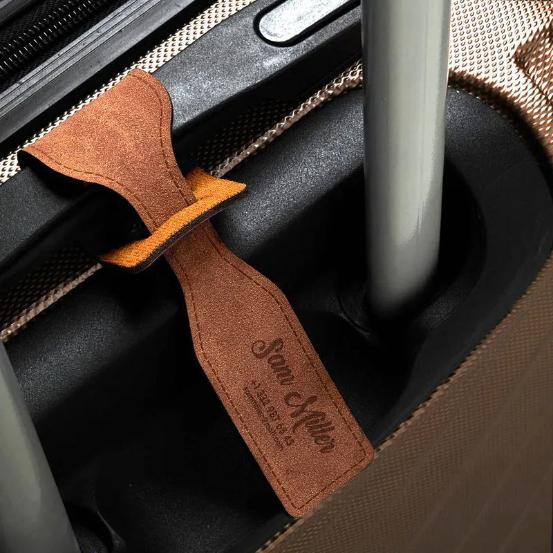 Personalized Leather Luggage Tags Set of 2
