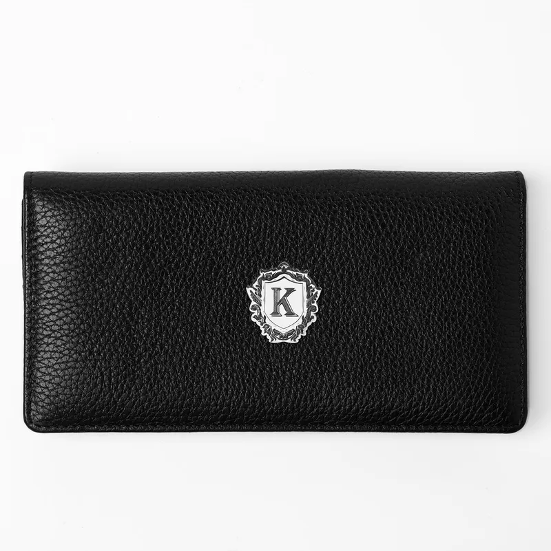 Personalized Leather Unisex Wallet with Silver Initials