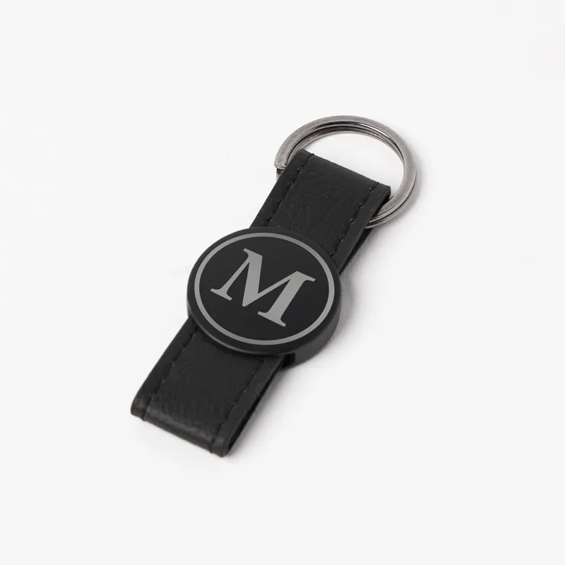 Personalized Leather Wallet and Keychain Gift Set for Him