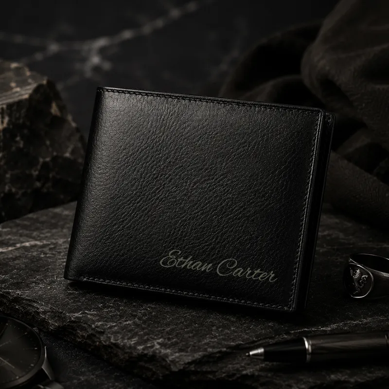 Personalized Leather Wallet with Name – 7 Design Options
