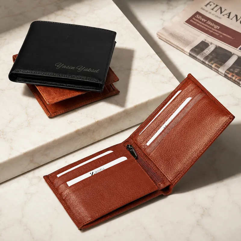 Personalized Leather Wallet with Name – 7 Design Options