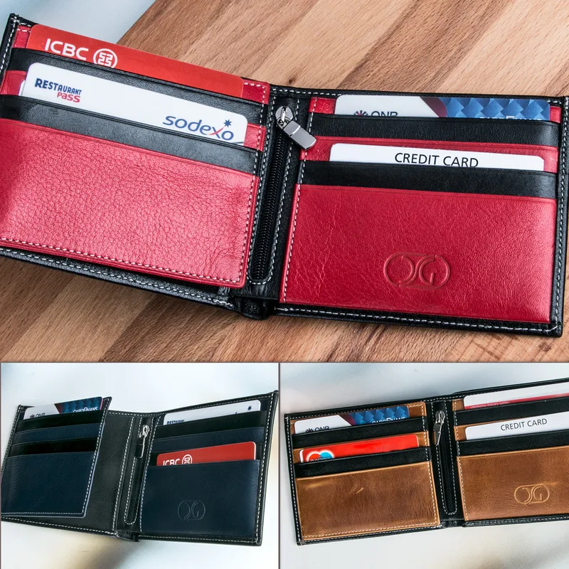 Personalized Leather Wallet with Name and Initial