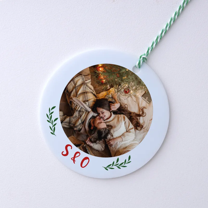 Personalized Letter Christmas Ornament