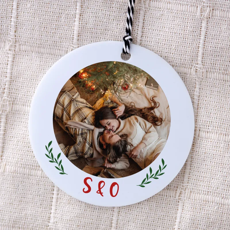 Personalized Letter Christmas Ornament