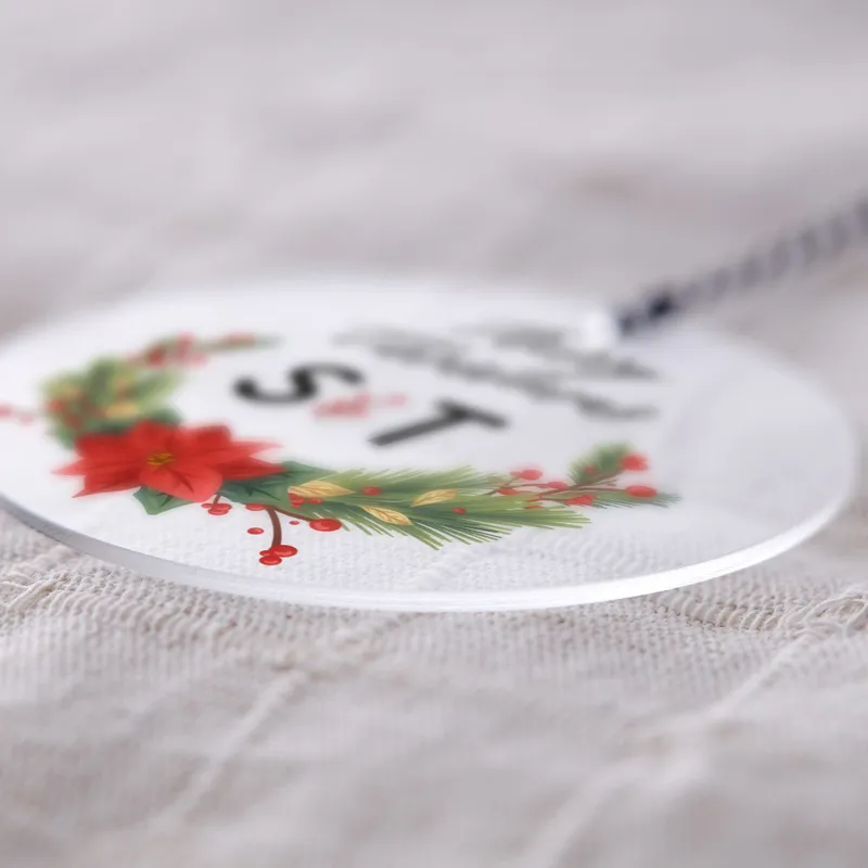 Personalised Monogram Acrylic Christmas Tree Ornament