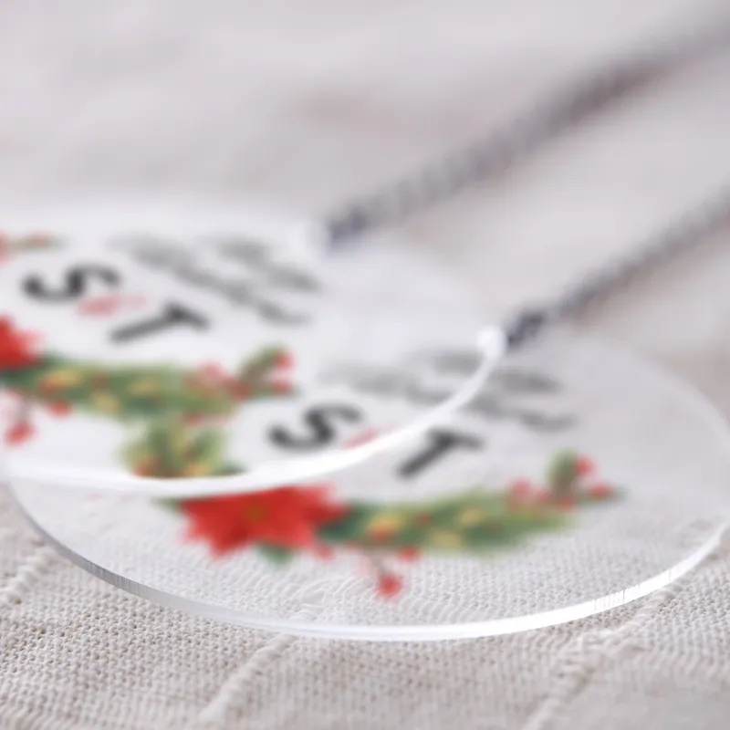 Personalised Monogram Acrylic Christmas Tree Ornament