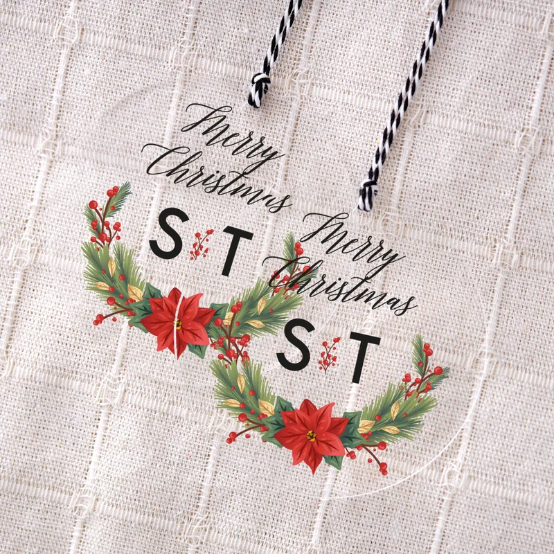 Personalised Monogram Acrylic Christmas Tree Ornament