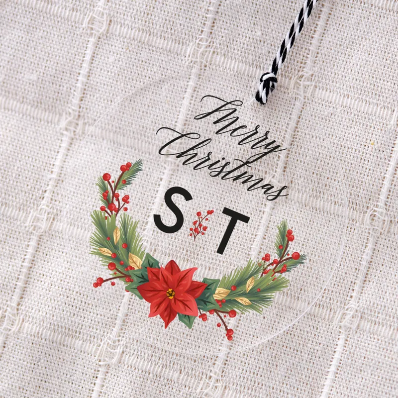 Personalised Monogram Acrylic Christmas Tree Ornament