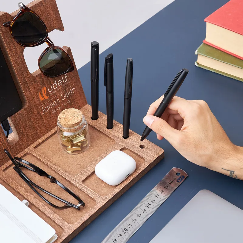 Personalized Logo and Name Printed Corporate Desk Organizer