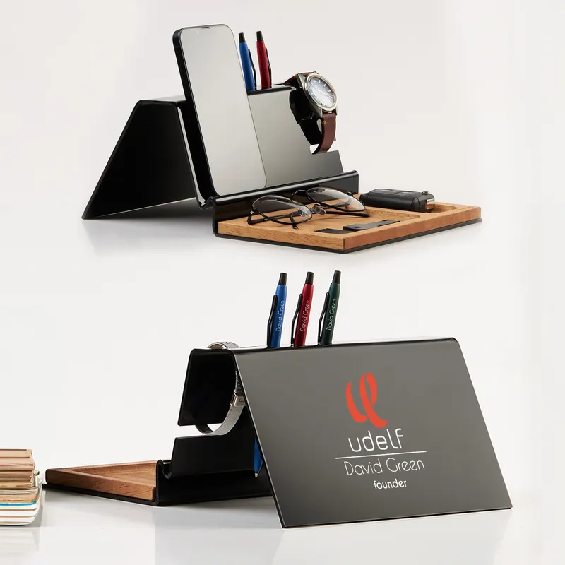 Personalised Desk Organiser with Name and Logo for Professionals