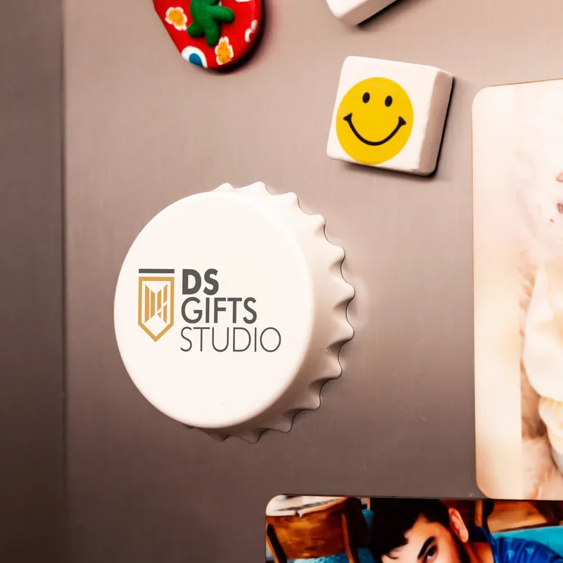 Personalized Logo Printed Cap Opener Magnet Set