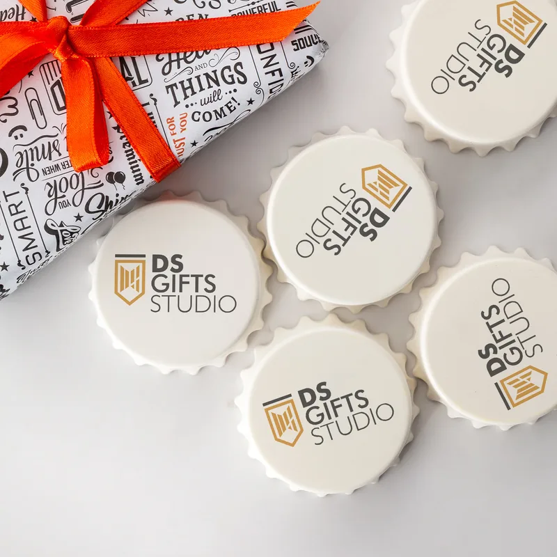 Personalized Logo Printed Cap Opener Magnet Set