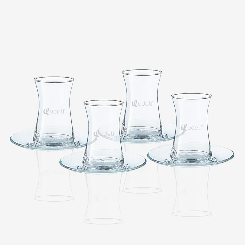 Personalized Logo Printed Office Tea Glass Set