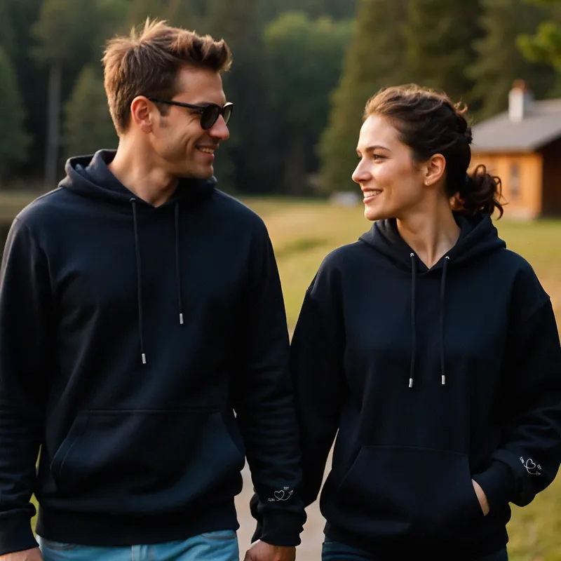 Personalized Long-Distance Love Matching Sweatshirt Set