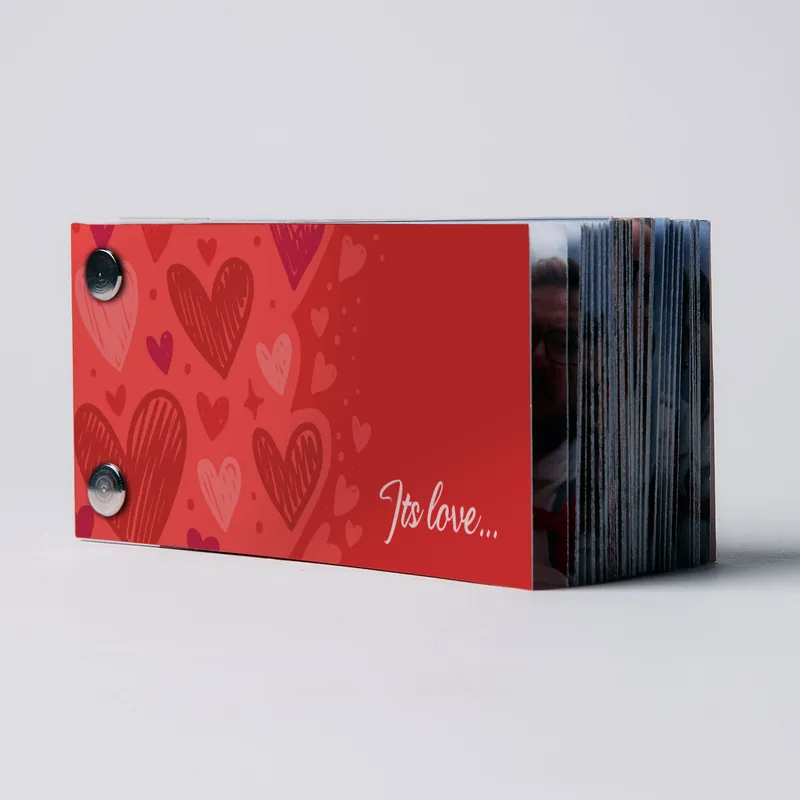 Personalized Love Flipbook Keepsake Gift for Valentine's Day - Horizontal