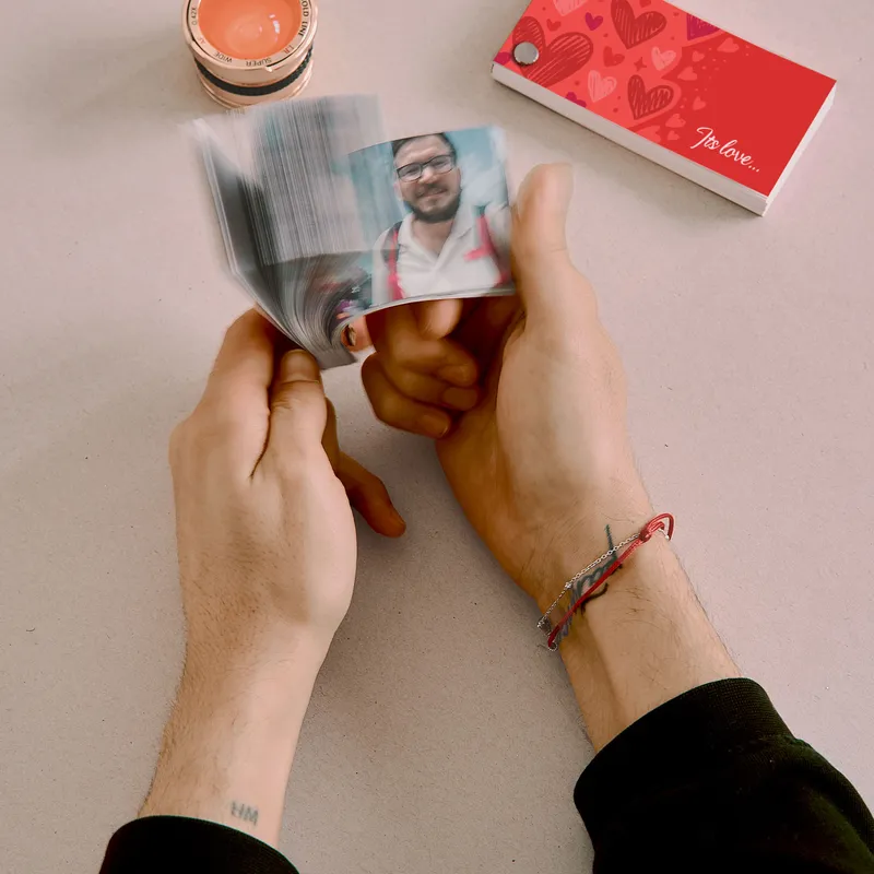 Personalized Love Flipbook Keepsake Gift for Valentine's Day - Horizontal
