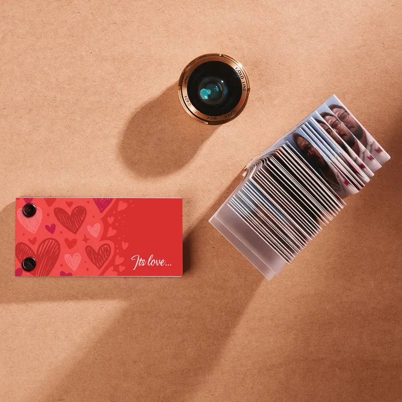 Personalized Love Flipbook Keepsake Gift for Valentine's Day - Horizontal