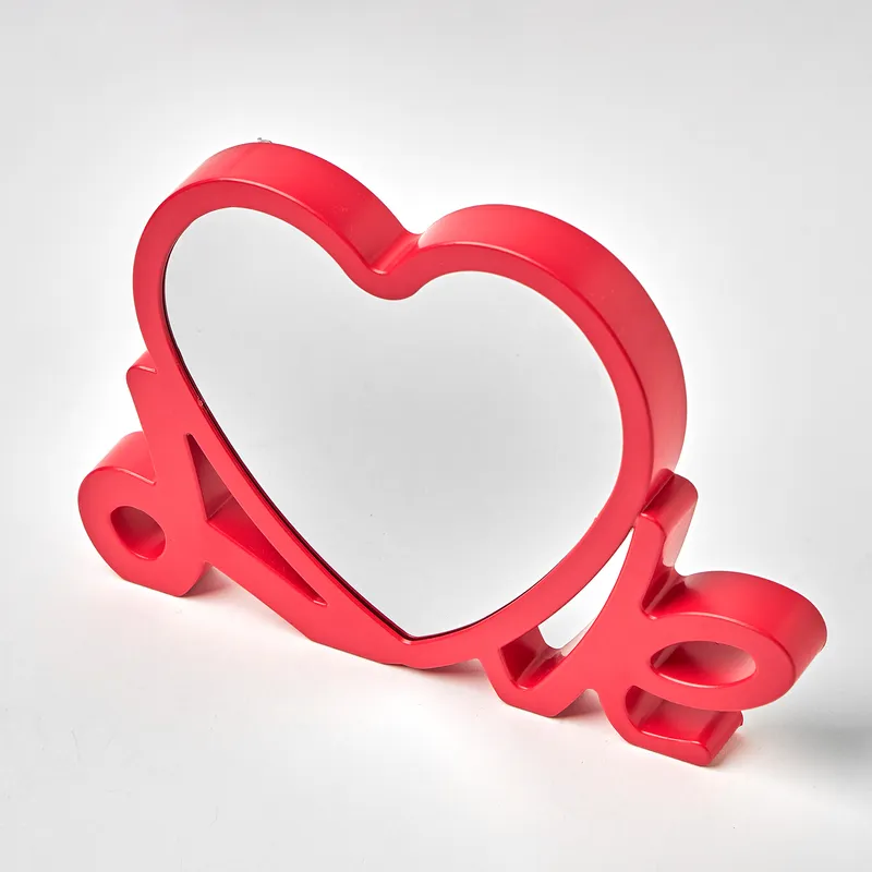 Personalized Love Heart LED Magic Mirror Photo Frame