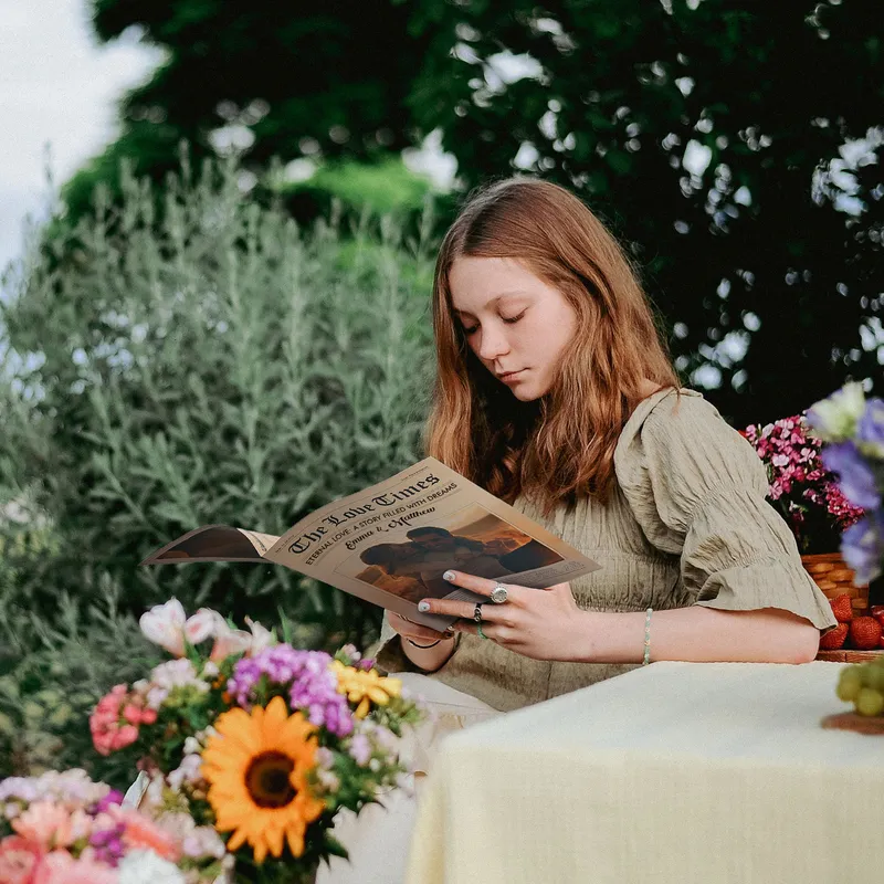 Personalized Love Newspaper Gift for Couples