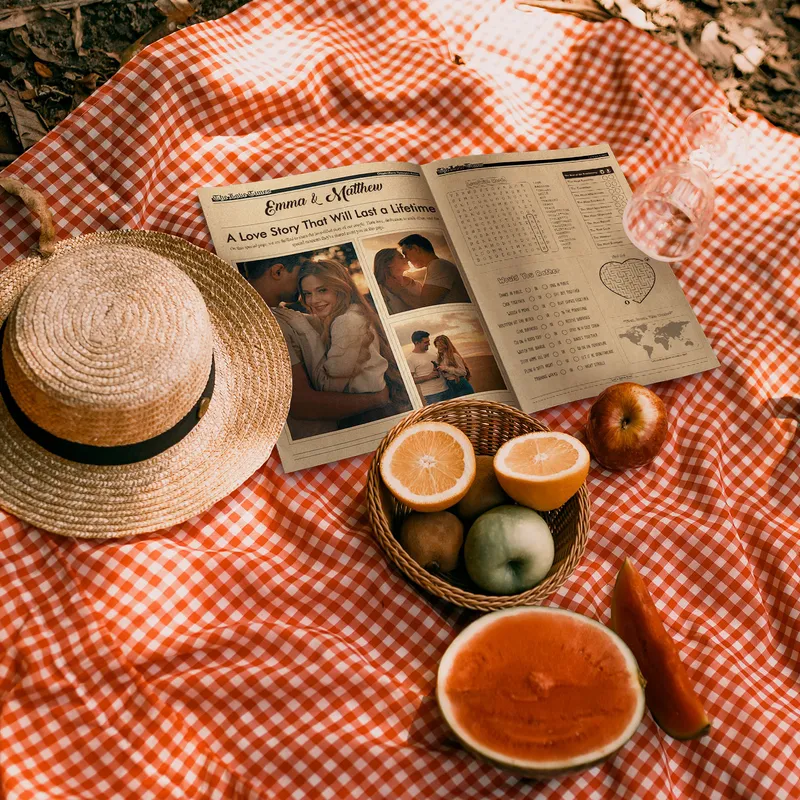 Personalized Love Newspaper Gift for Couples