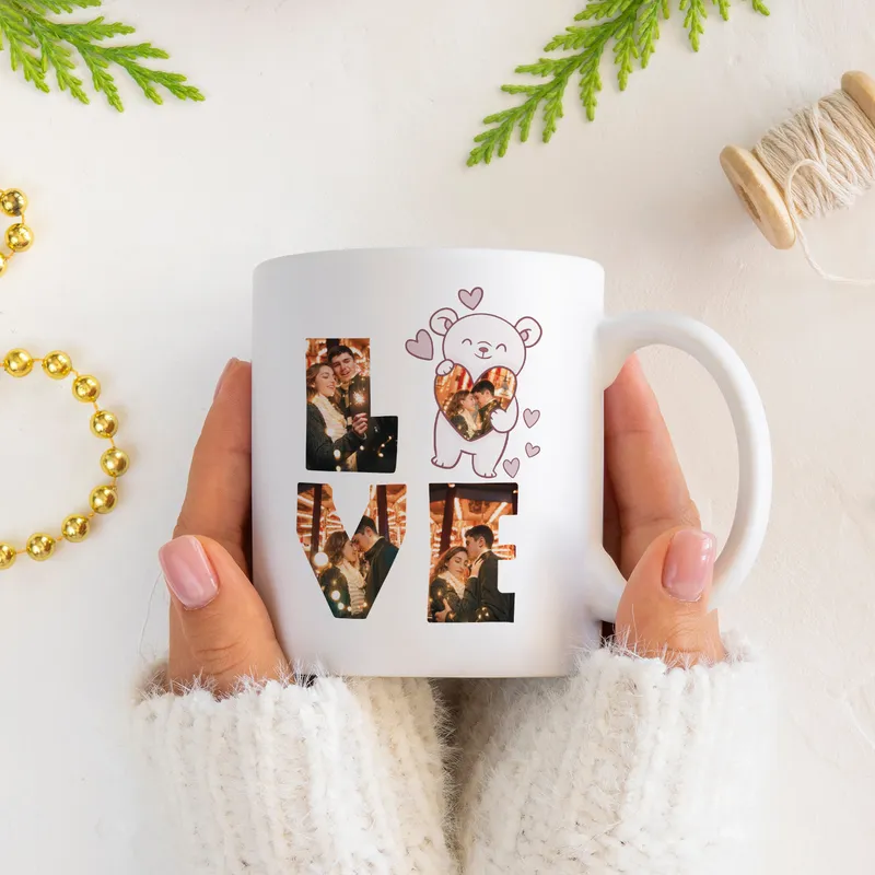 Personalized Love Photo Coffee Mug for Couples