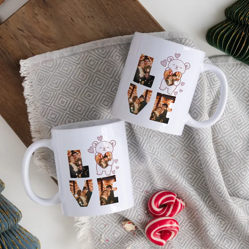 Personalized Love Photo Coffee Mug for Couples