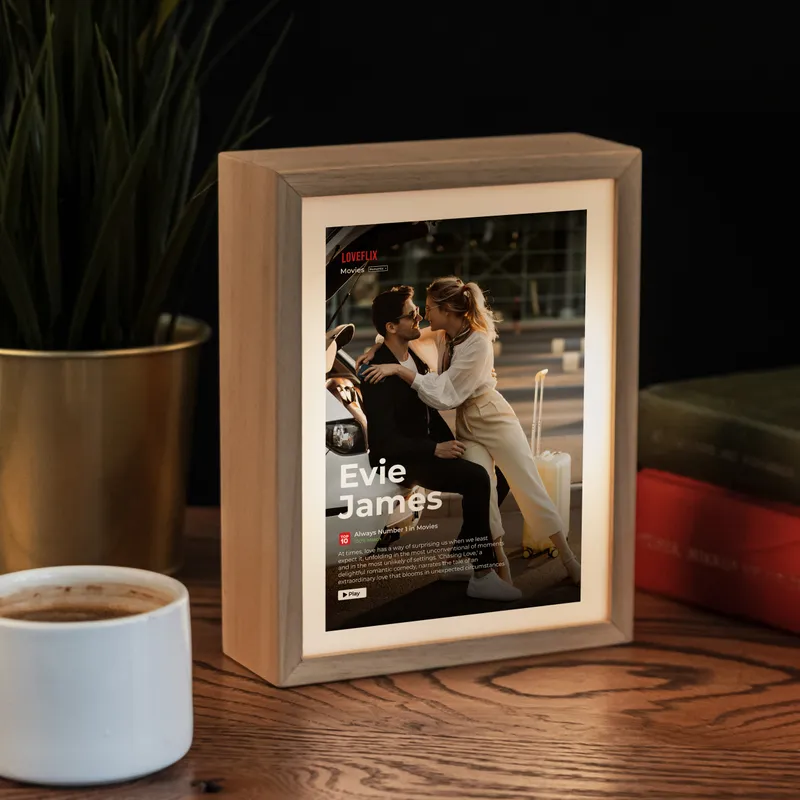 Personalized Loveflix LED Table Lamp for Romantic Home Decor