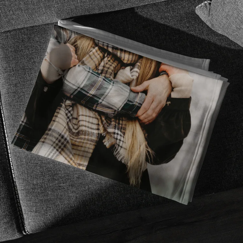 Personalized LoveStory TV Blanket for Couples