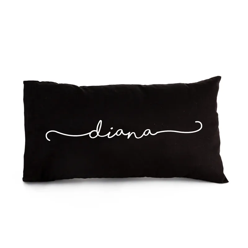 Personalised Name Lumbar Support Pillow for Home and Office