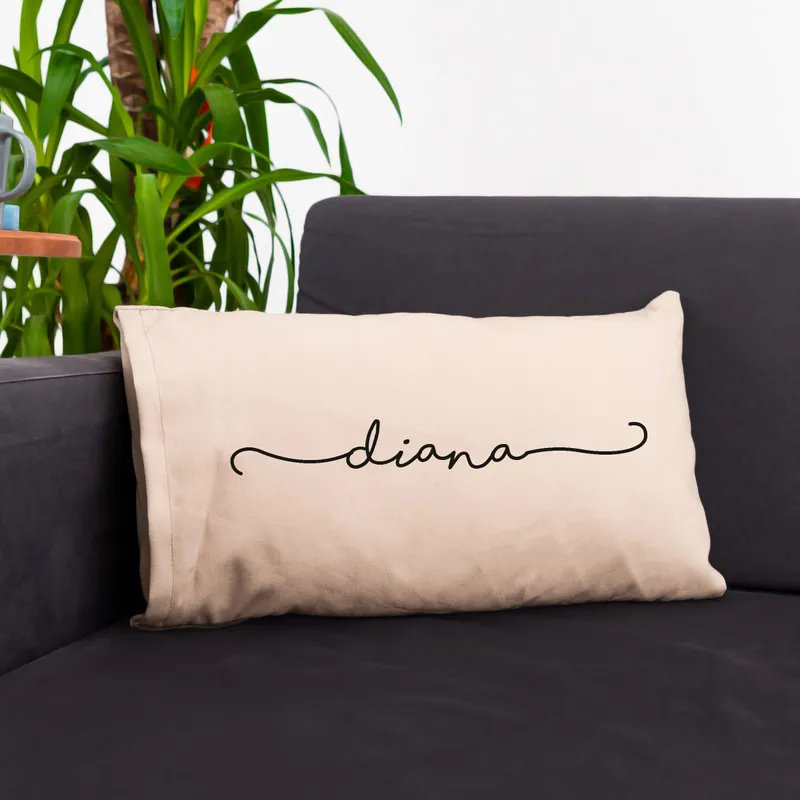 Personalised Name Lumbar Support Pillow for Home and Office