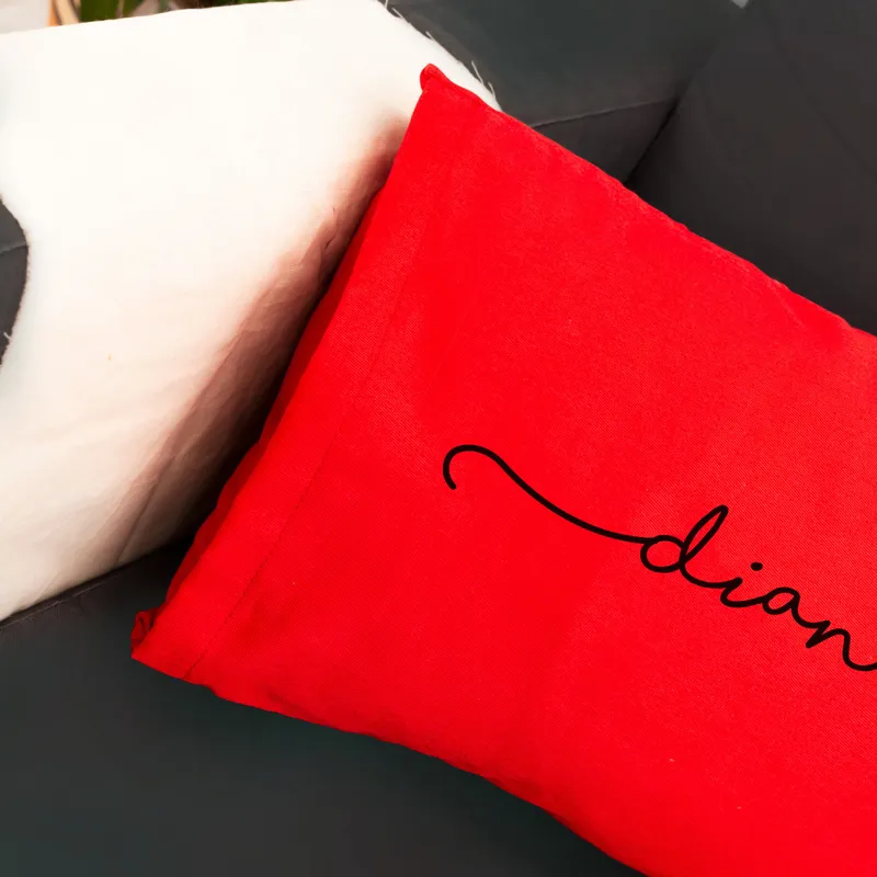 Personalised Name Lumbar Support Pillow for Home and Office