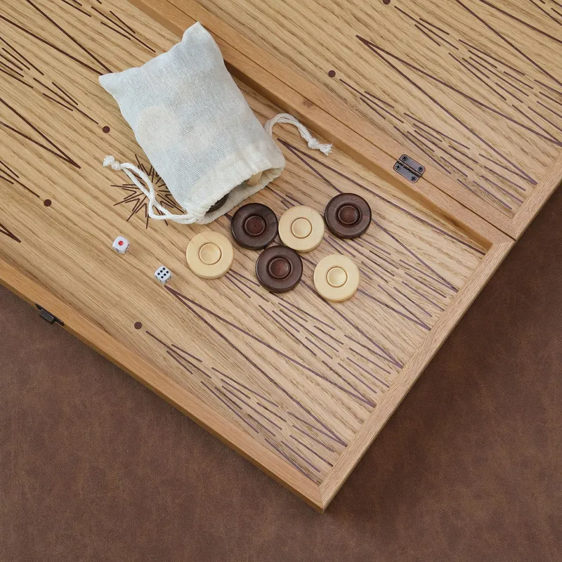 Personalised Luxury Leather Backgammon Set for Couples
