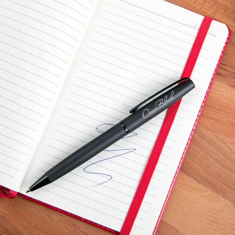 Personalised Matte Black Engraved Ballpoint Pen Gift