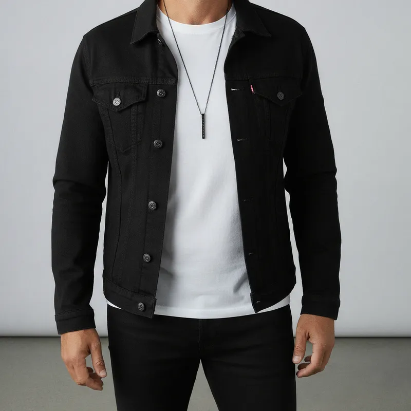 Personalized Matte Black Column Pendant for Men