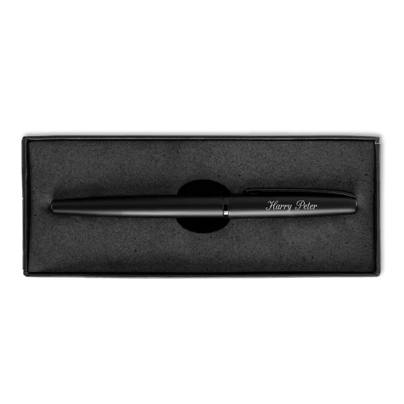 Personalised Matte Black Rollerball Pen - Ideal Gift for All