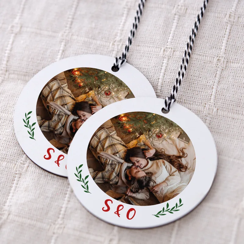 Personalized MDF Tree Ornament Photo Printed