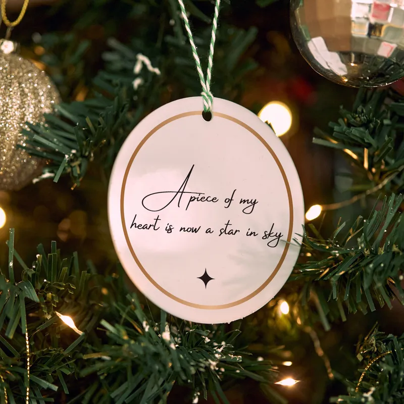 Personalized Memorial Photo Christmas Ornament Keepsake Gift