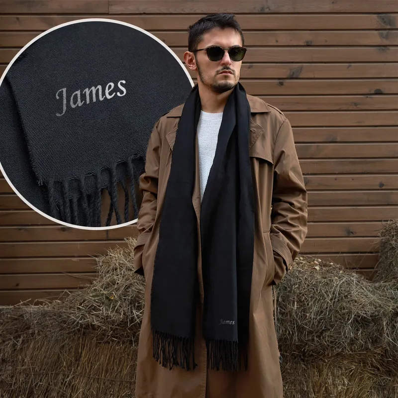 Personalized Men's Scarf with Name