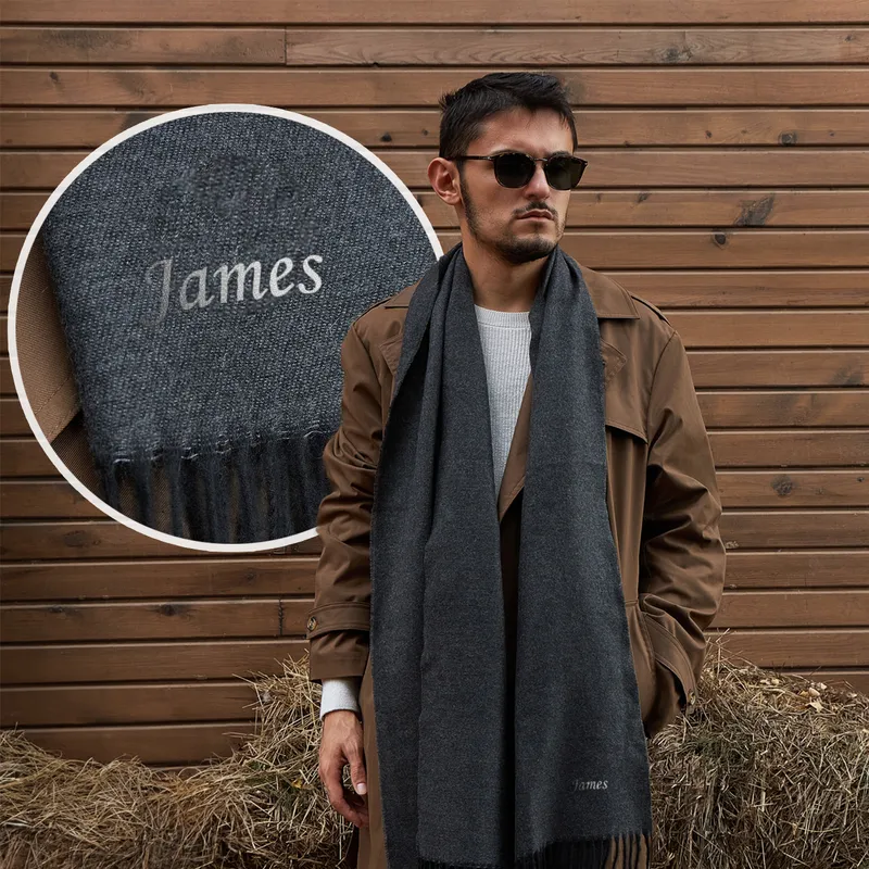 Personalized Men's Scarf with Name
