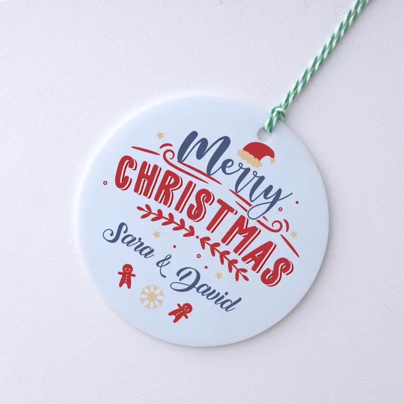 Personalised Couples Christmas Tree Ornament