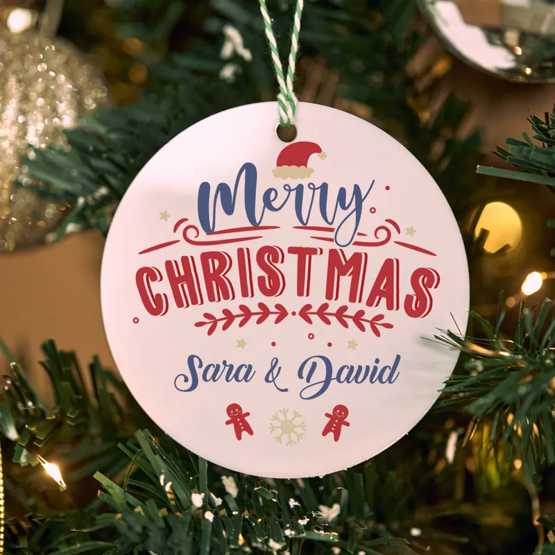 Personalised Couples Christmas Tree Ornament