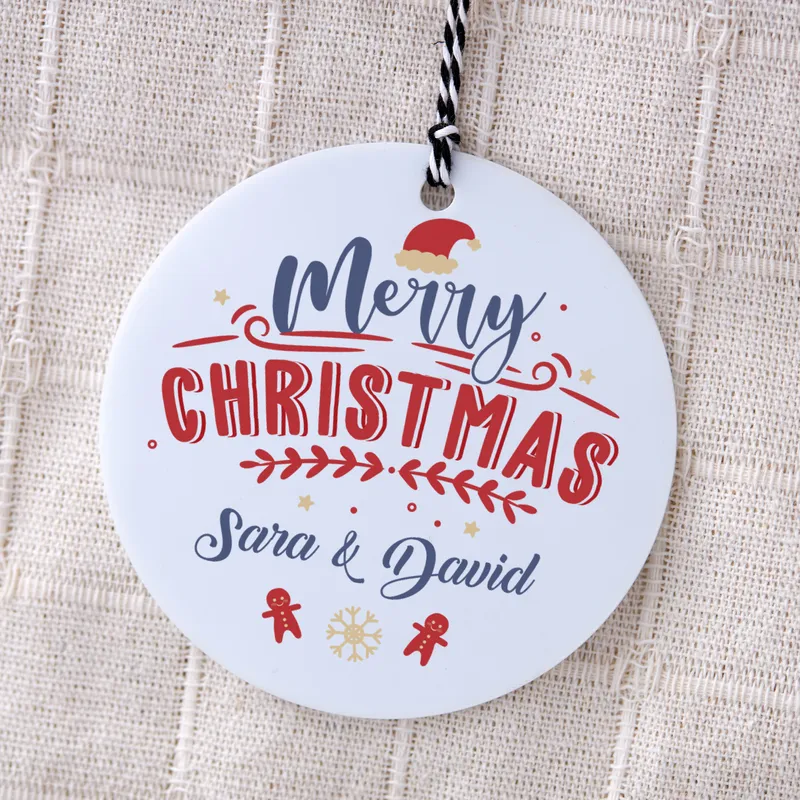 Personalised Couples Christmas Tree Ornament