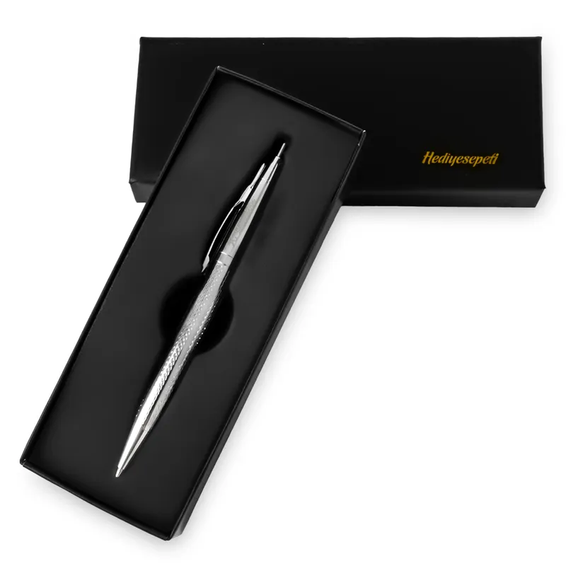 Personalized Metallic Gray Pen