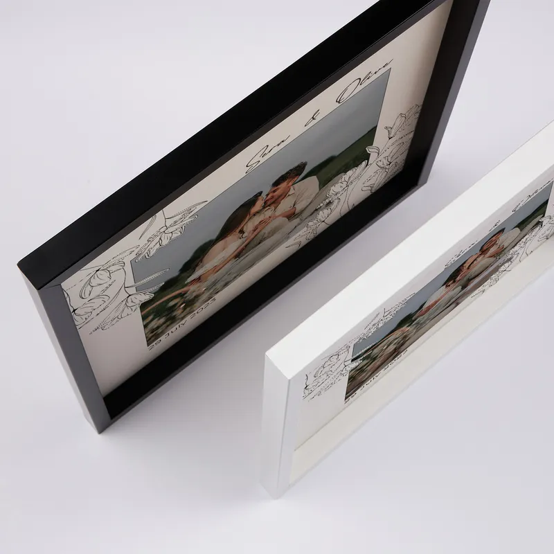 Personalized Minimal Flowers Photo Wall Frame for Special Occasions
