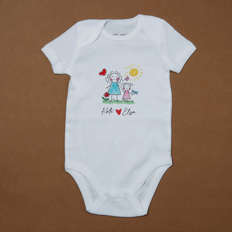 Personalized Mom T-Shirt and Baby Bodysuit Combo