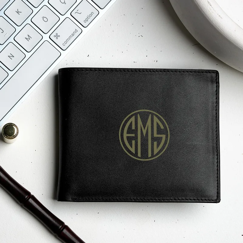 Personalized Monogram Design Real Leather Wallet