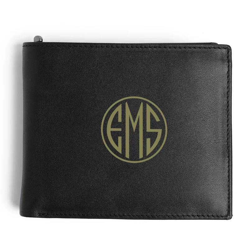 Personalized Monogram Design Real Leather Wallet