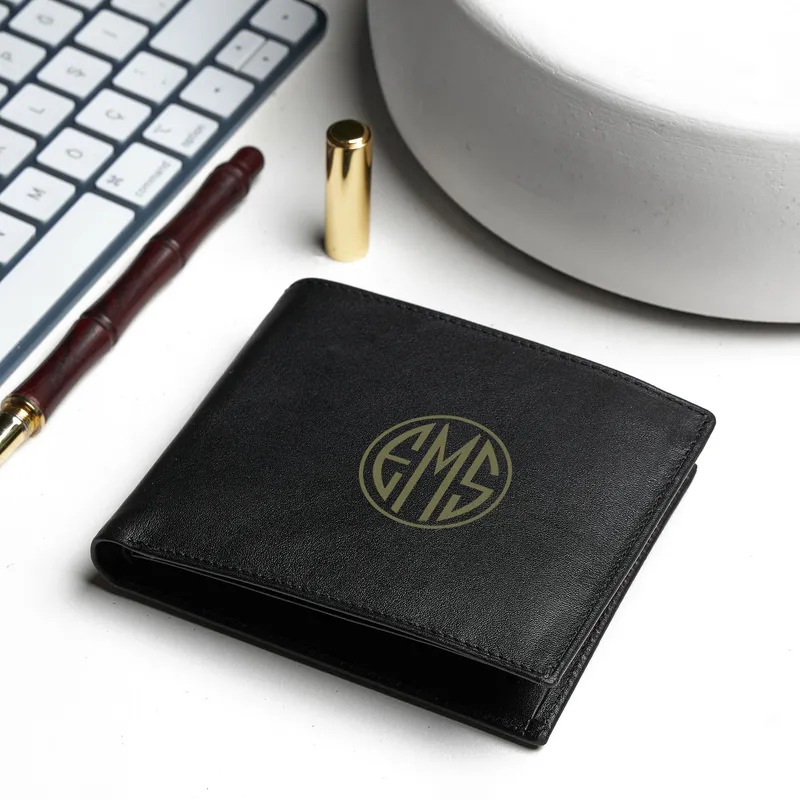 Personalized Monogram Design Real Leather Wallet