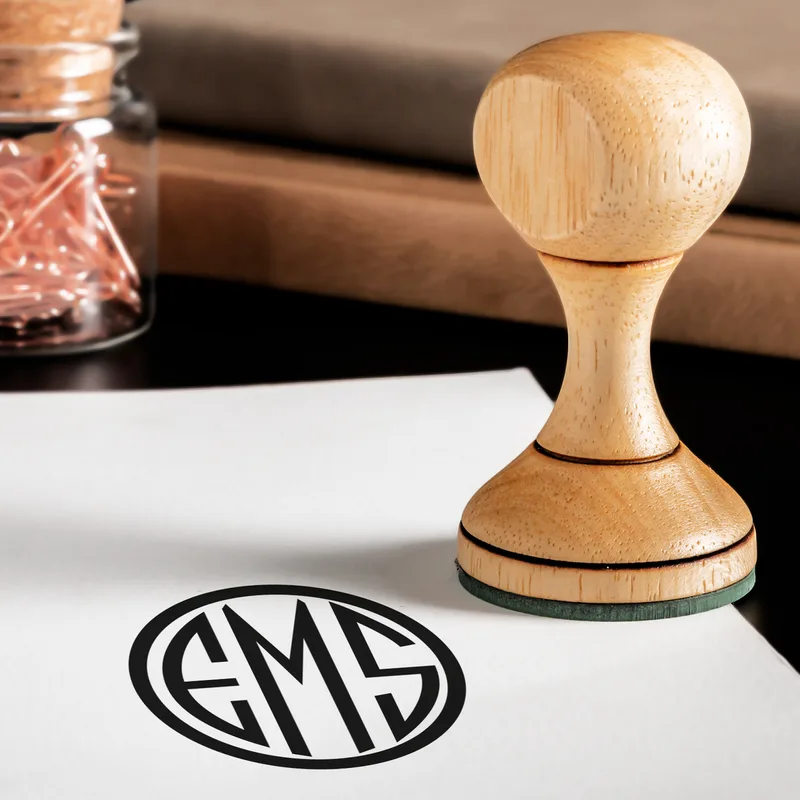 Personalized Monogram Logo Design Book Stamp Set