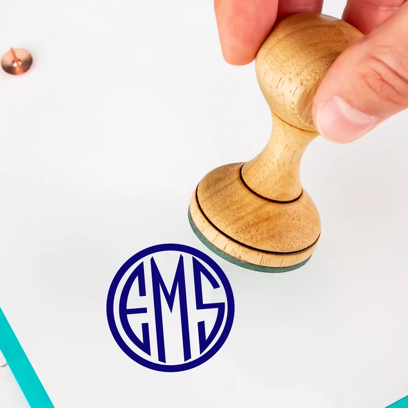 Personalized Monogram Logo Design Book Stamp Set